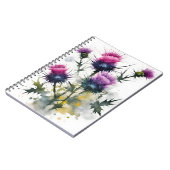 Distel - Aquarellblumen Notizblock (Linke Seite)