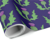 Distel (auf Blau) Geschenkpapier (Rolleneckpunkt)