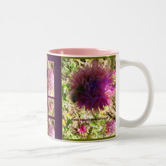 Distel-Bienen-Tasse Zweifarbige Tasse (Rechts)
