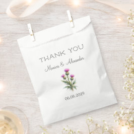 Distel Blumen Schottische Aquarell Hochzeitsfeier Geschenktütchen