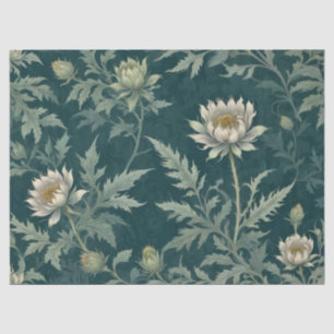 Distel-Blumendesign Seidenpapier
