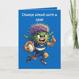 Distel-Dash-Schottland-Rugby-Motiv Karte