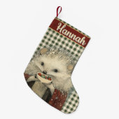 Distel der Igel | Waldlaune Kleiner Weihnachtsstrumpf (Vorderansicht (hängend))
