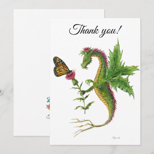 Distel-Drache u. Monarch Butterfl - danke zu (Vorne/Hinten)