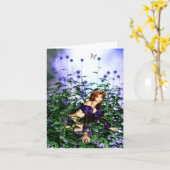 Distel Fairie leere Karte (Gelbe Blume)