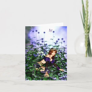 Distel Fairie leere Karte