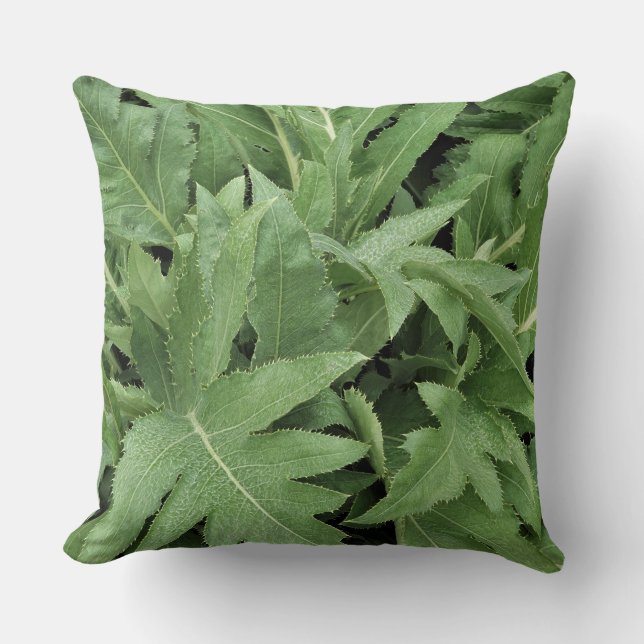 Distel Laub Kissen (Vorderseite)