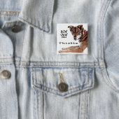 Distel - Tau-Greifer-Hundehütten-Welpen-Knopf Button (Beispiel)