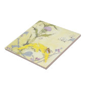 Distel und Biene auf Goldrute Fliese (Seite)