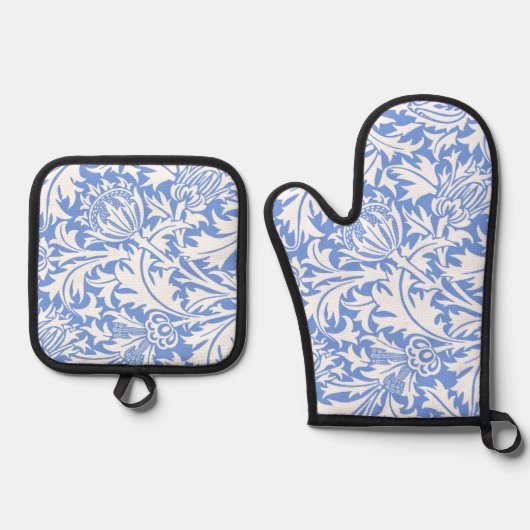 Distel, William Morris Ofenhandschuh & Topflappen-Set (Vorderseite)