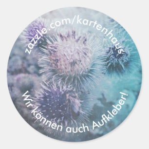 Distelblüten Runder Aufkleber