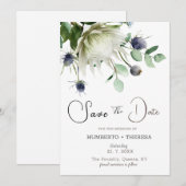 Distelblüten Save The Date Vorlage (Vorne/Hinten)