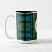 DistelKaffeetasse mit Ferguson-Clan Tartan Zweifarbige Tasse (Links)
