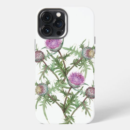 Distelveilchenblüten iPhone Hülle (Rückseite)