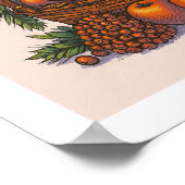 Distinct Color Palette: Seamless Orange Apples Poster (Ecke)