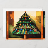 Distinctive Happy Holiday Christmas Tree Feiertagskarte (Vorne/Hinten)