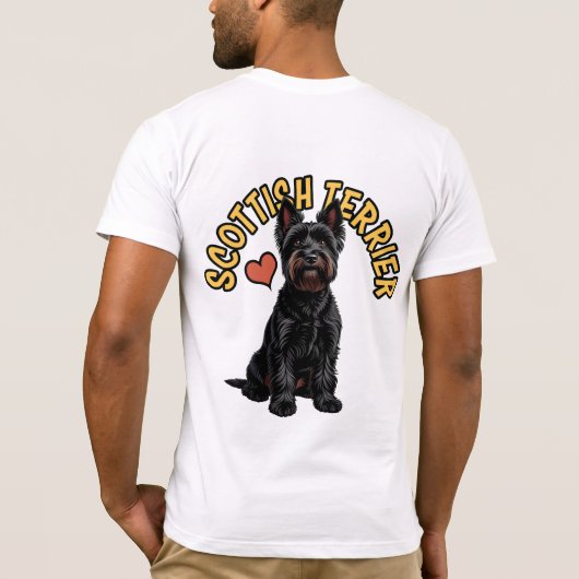Distinguished Scottish Terrier Portrait T-Shirt (Rückseite)