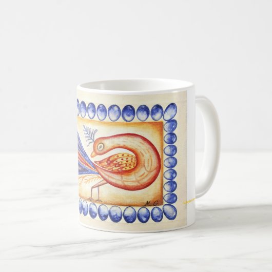 Distlefink Vogel-Kunst-Tasse Kaffeetasse (VorderseiteRechts)