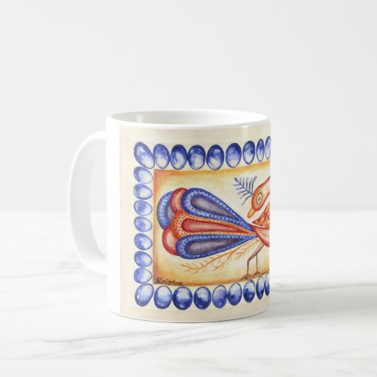 Distlefink Vogel-Kunst-Tasse Kaffeetasse (Vorderseite Links)