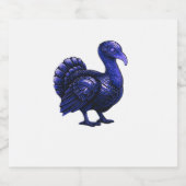 Distopian Turkey Thanksgiving Design Classic T-Shi Schaumweinetikett (Einzelnes Label)