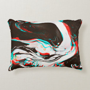 Distorted and glitched texture of marbled ink surf dekokissen