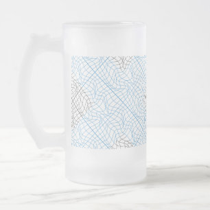 Distortion Wireframe 10 BBK.W White BG Mattglas Bierglas