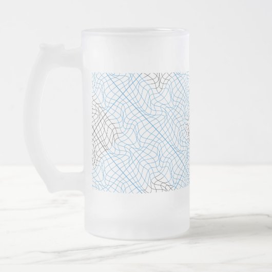 Distortion Wireframe 10 BBK.W White BG Mattglas Bierglas (Links)