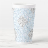 Distortion Wireframe 10 BBK.W White BG Milchtasse (Vorderseite)