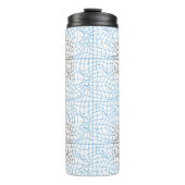 Distortion Wireframe 10 BBK.W White BG Thermosbecher (Vorderseite)