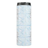 Distortion Wireframe 10 BBK.W White BG Thermosbecher (Rückseite)