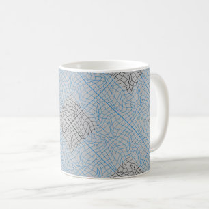 Distortion Wireframe 10 BK.W OffWhite BG Kaffeetasse