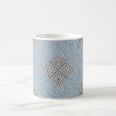 Distortion Wireframe 10 BK.W OffWhite BG Kaffeetasse (Mittel)