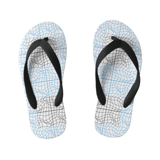 Distortion Wireframe 10 BK.W OffWhite BG Kinderbadesandalen (Fußbett)