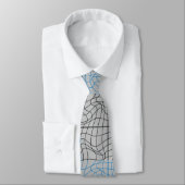 Distortion Wireframe 10 BK.W OffWhite BG Krawatte (Gebunden)