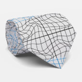 Distortion Wireframe 10 KB.W OffWhite BG Krawatte (Gerollt)