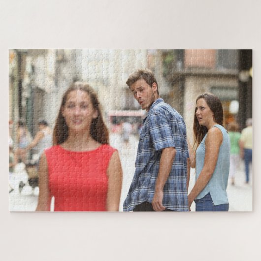 Distracted Boyfriend Meme Puzzle (Horizontal)