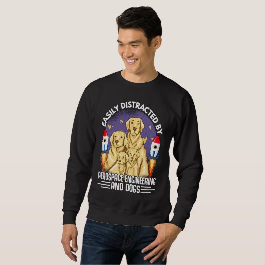 Distracted By Aerospace Engineering  Engineer Grap Sweatshirt (Vorne ganz)