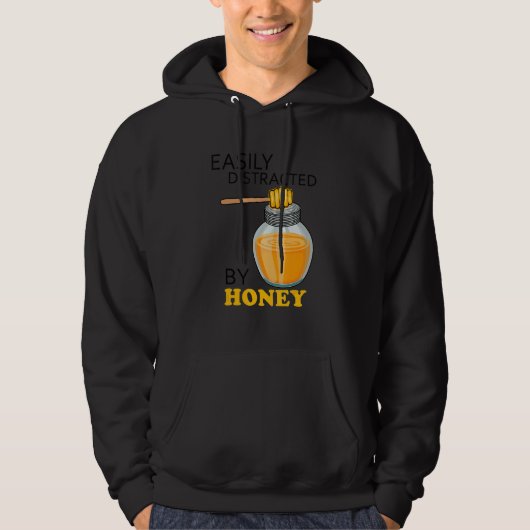 Distracted by Honey Natural Bee Keeping Hoodie (Vorderseite)