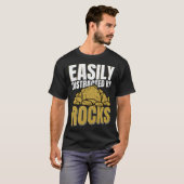 Distracted By Rocks Geology Geologist Rock Graphi T-Shirt (Vorne ganz)