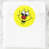 Distracted Face Grumpey Runder Aufkleber (Tasche)