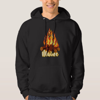 Distresierter Besuch Maine Vacation Camping Camp B Hoodie