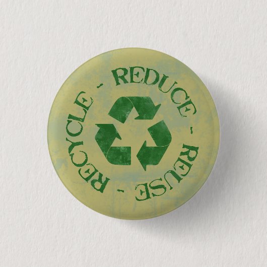 Distresiertes Recycelnd Symbol Button (Vorderseite)