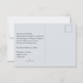 Distresiertes weißes Dreieck-Foto Save the Date (Rückseite)