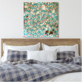 Distresiertes Wonderland Alice Pattern Leinwanddruck (Insitu (Schlafzimmer))