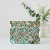 Distresiertes Wonderland Alice Pattern Postkarte (Stehend Vorderseite)