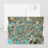 Distresiertes Wonderland Alice Pattern Postkarte (Vorne/Hinten)