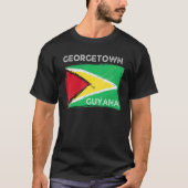 Distress Guyana Flag Georgetown Guyana Guyana Ro T-Shirt (Vorderseite)