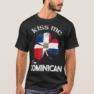 Distress Kiss Me Ich bin dominikanisches Kleeblatt T-Shirt