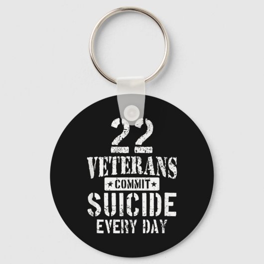 Distressed 22 Veterans Commit Suicide Every Day  Schlüsselanhänger (Vorderseite)
