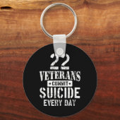 Distressed 22 Veterans Commit Suicide Every Day  Schlüsselanhänger (Vorderseite)